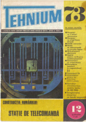 Revista Tehnium pe Anul 1973