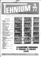 Revista Tehnium pe Anul 1977