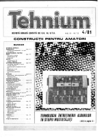 Revista Tehnium pe Anul 1981