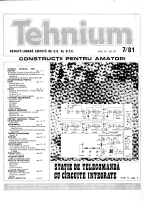 Revista Tehnium pe Anul 1981
