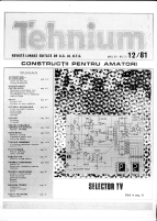 Revista Tehnium pe Anul 1981